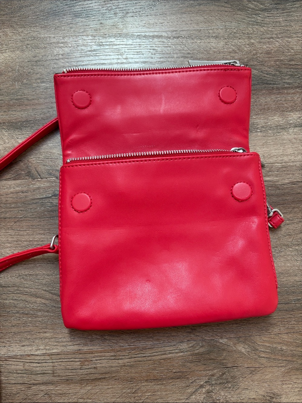 Matt & Nat Vibrant Red Vegan Leather Crossbody - Picture 3 of 5